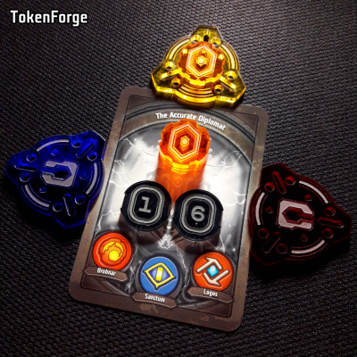 A-LF-286 TokenForge SuperKey. Комплект акриловых токенов (3 больших токена) фото
